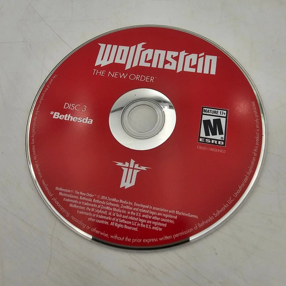 Wolfenstein The New Order and The Old Blood PC Game Bethesda 4 Disc Set